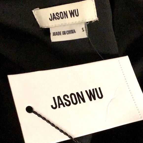 Jason Wu Black Faux Suede Wrap Mini Dress NEW - Picture 15 of 16